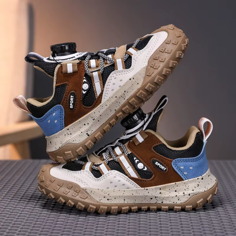 Children's Casual Shoes Rubber Wear-resistant Outsole Running Shoes Trendy Comfortable Convenient Sports Shoes for Kids