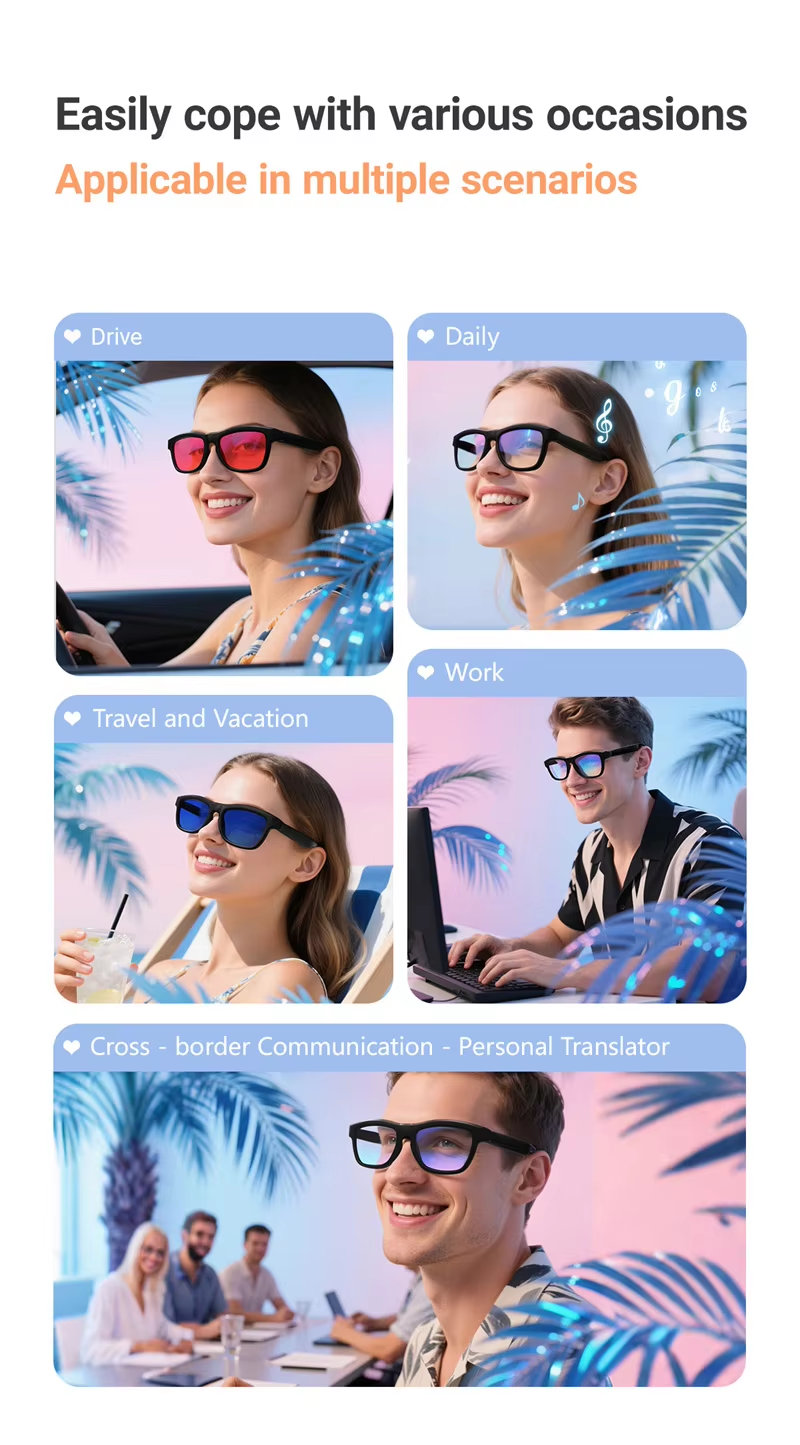 Bluetooth Touch-Dimming Glasses Multifunction Electrochromic Glasses AI Intelligent Translation HD-calling Music Player 2025 New