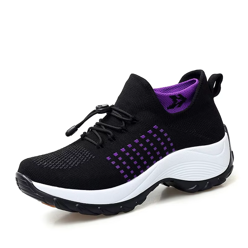 Outdoor Women Walking Sneakers Fashion Jogging Sock Shoes Youth Girls Trainers Breathable Ladies Platform Non-Slip Light Loafers